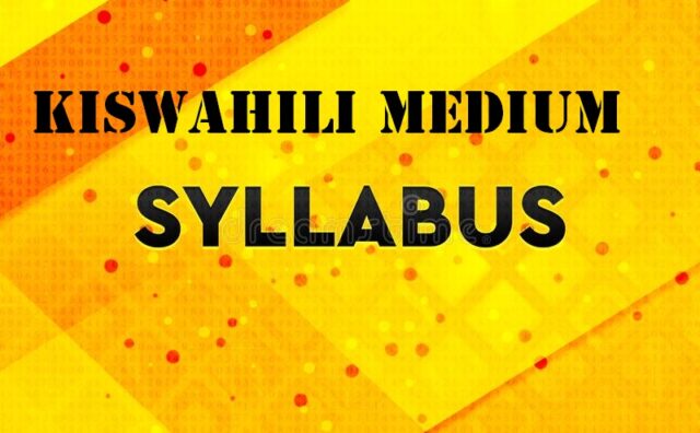 Syllabus for Primary Education - Kiswahili Medium Schools