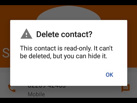 How to Delete Read Only Contacts on Android