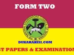 FORM TWO PAST PAPERS ALL SUBJECTS