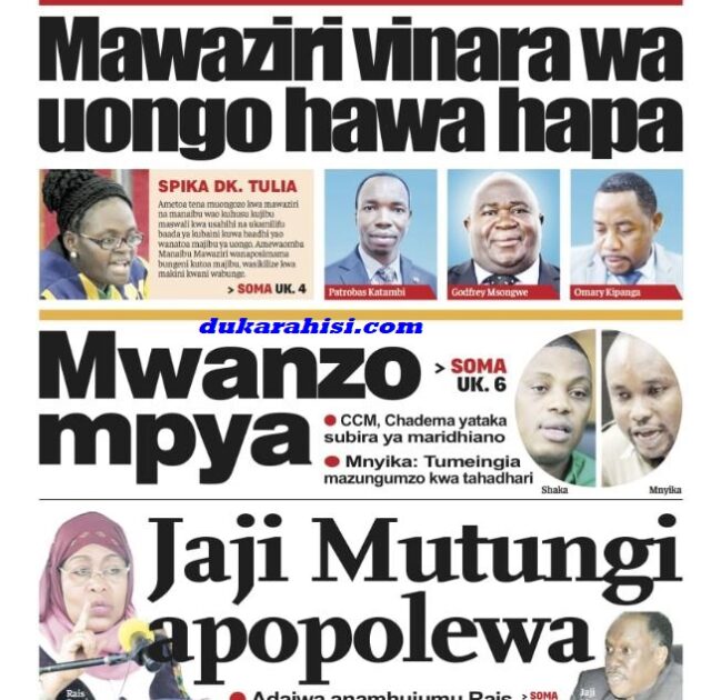 MAGAZETI YA LEO Newspapers Mei 24 2022 Ya Tanzania ya Kiswahili