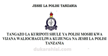 Call For Work Tanzania Police Force (Walioitwa Kwenye Mafunzo) 2025